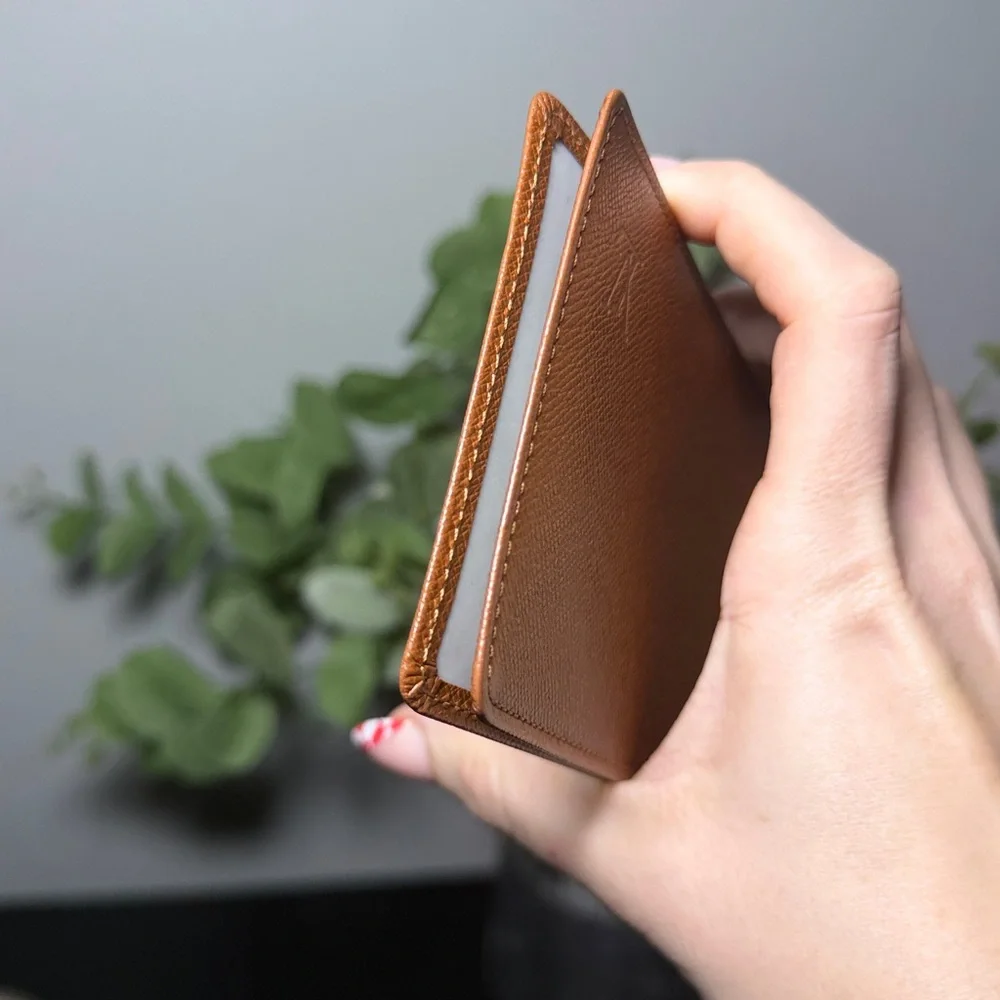 Brown Louis Vuitton Card Holder Id Wallet Logo SP0999 Luxury Insert